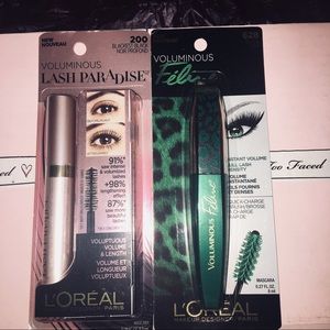 L’Oréal lash paradise and feline mascara x2 bundle